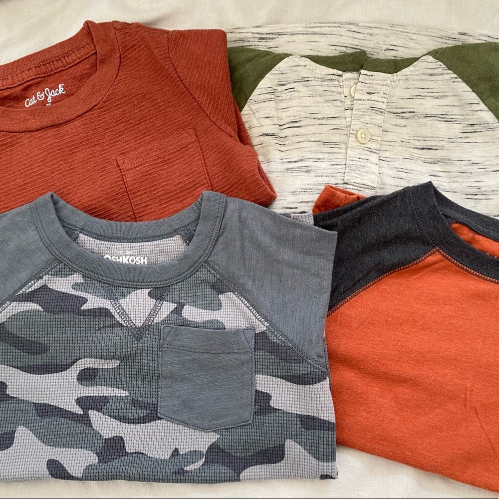 Toddler Boys Long Sleeve Shirt Bundle Sizes 3T-5T